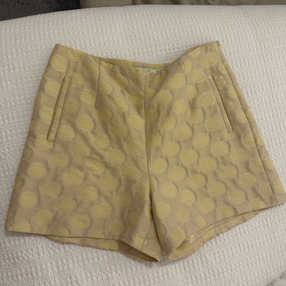 Jade Yellow Polka Dot Jacquard Shorts